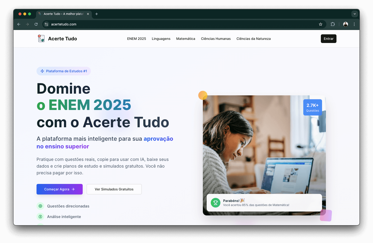 Tela do Acerte Tudo
